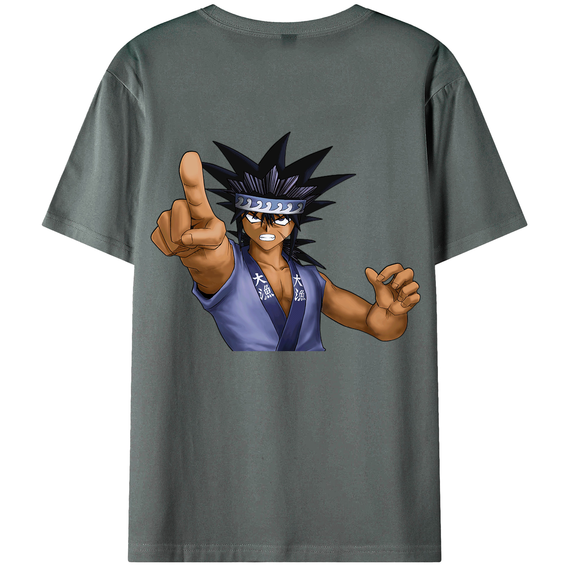 （画像用） 遊☆戯☆王 Yu-Gi-Oh! 綿100％ メンズ半袖Tシャツ（バックプリント） 通気性